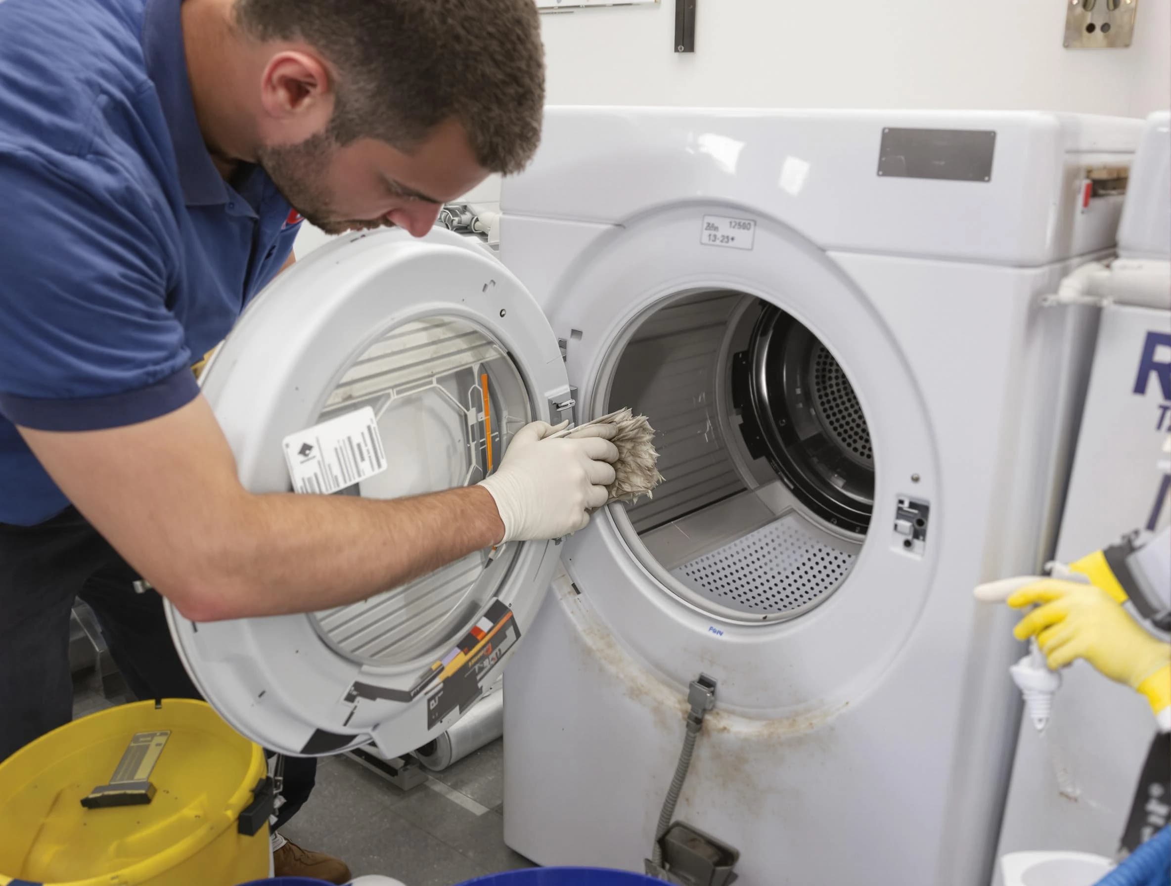 Youngtown Dryer Vent Cleaning specialist performing detailed lint trap cleaning service in Youngtown