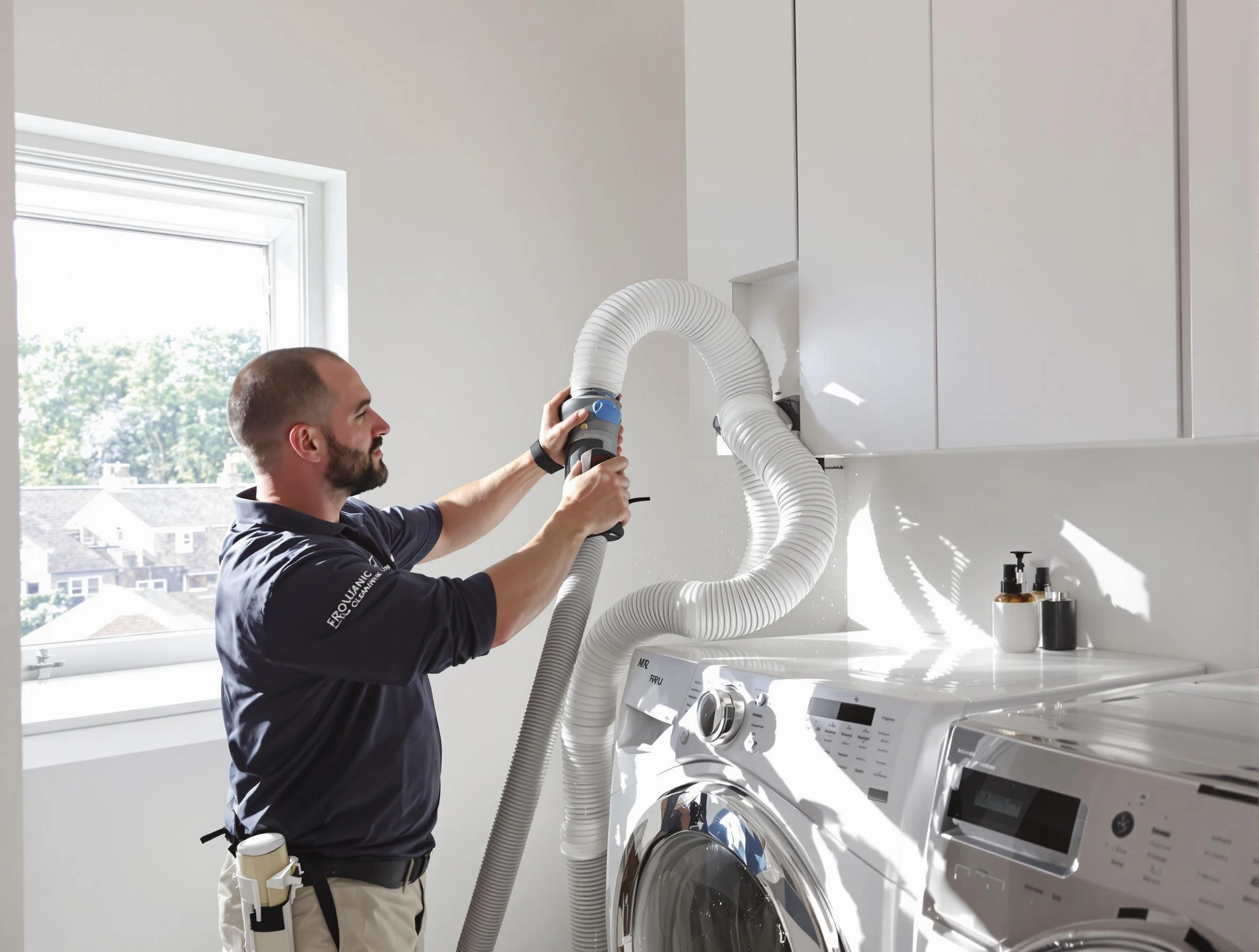 Certified Youngtown Dryer Vent Cleaning technician performing dryer vent cleaning in Youngtown